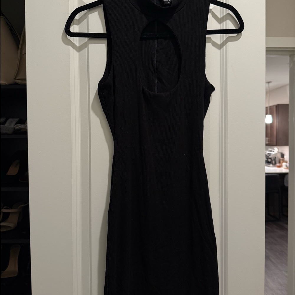 Naked Wardrobe Black Backless Dress